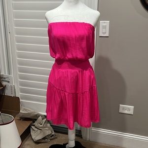 KLD strapless hot pink sundress